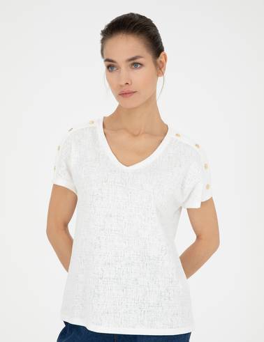 Ekru Regular Fit Tişört