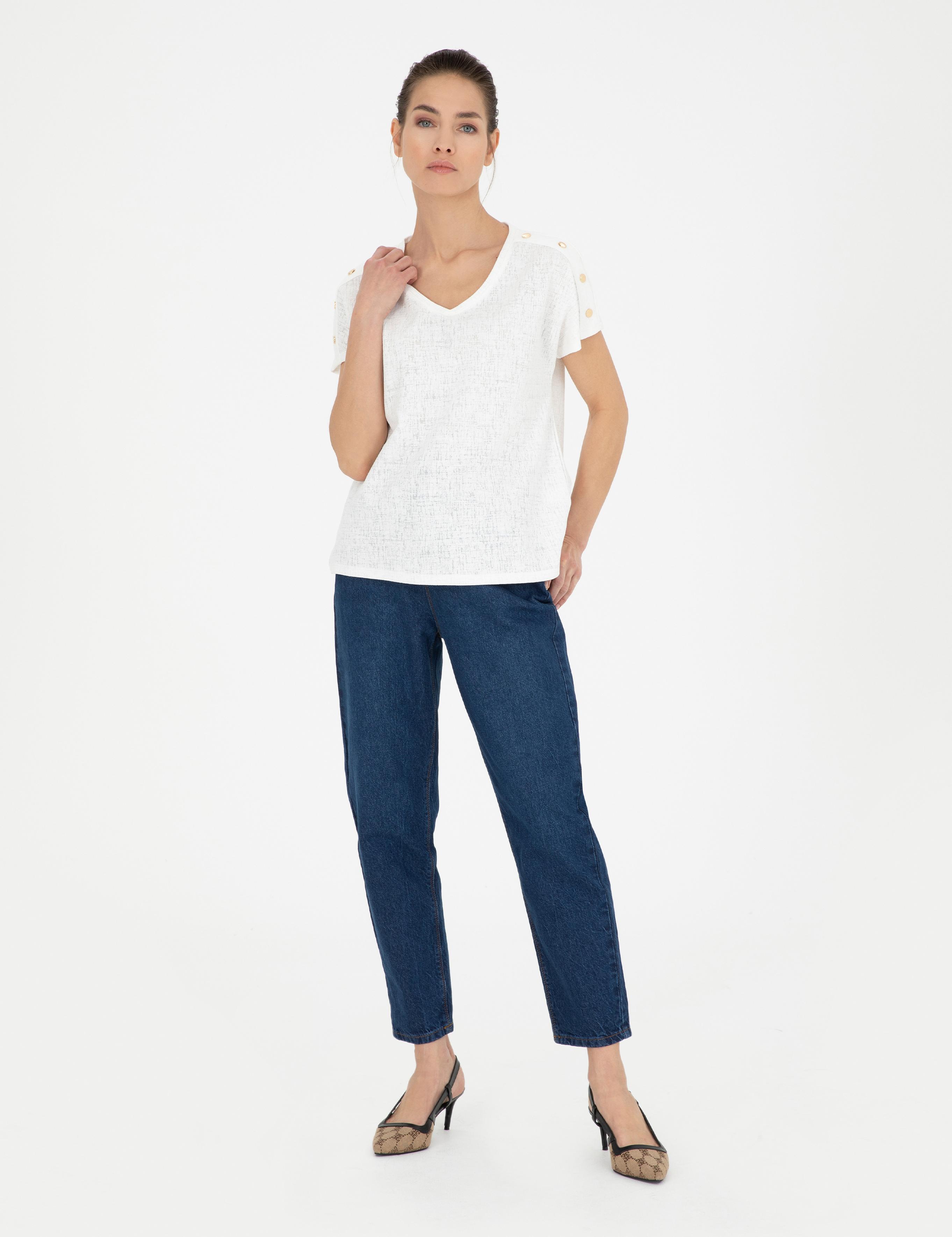 Ekru Regular Fit Tişört