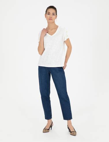 Ekru Regular Fit Tişört