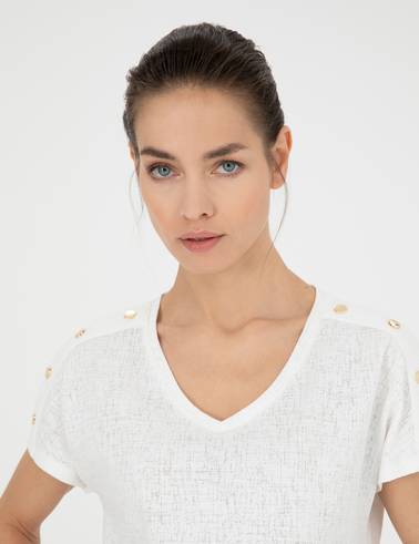 Ekru Regular Fit Tişört