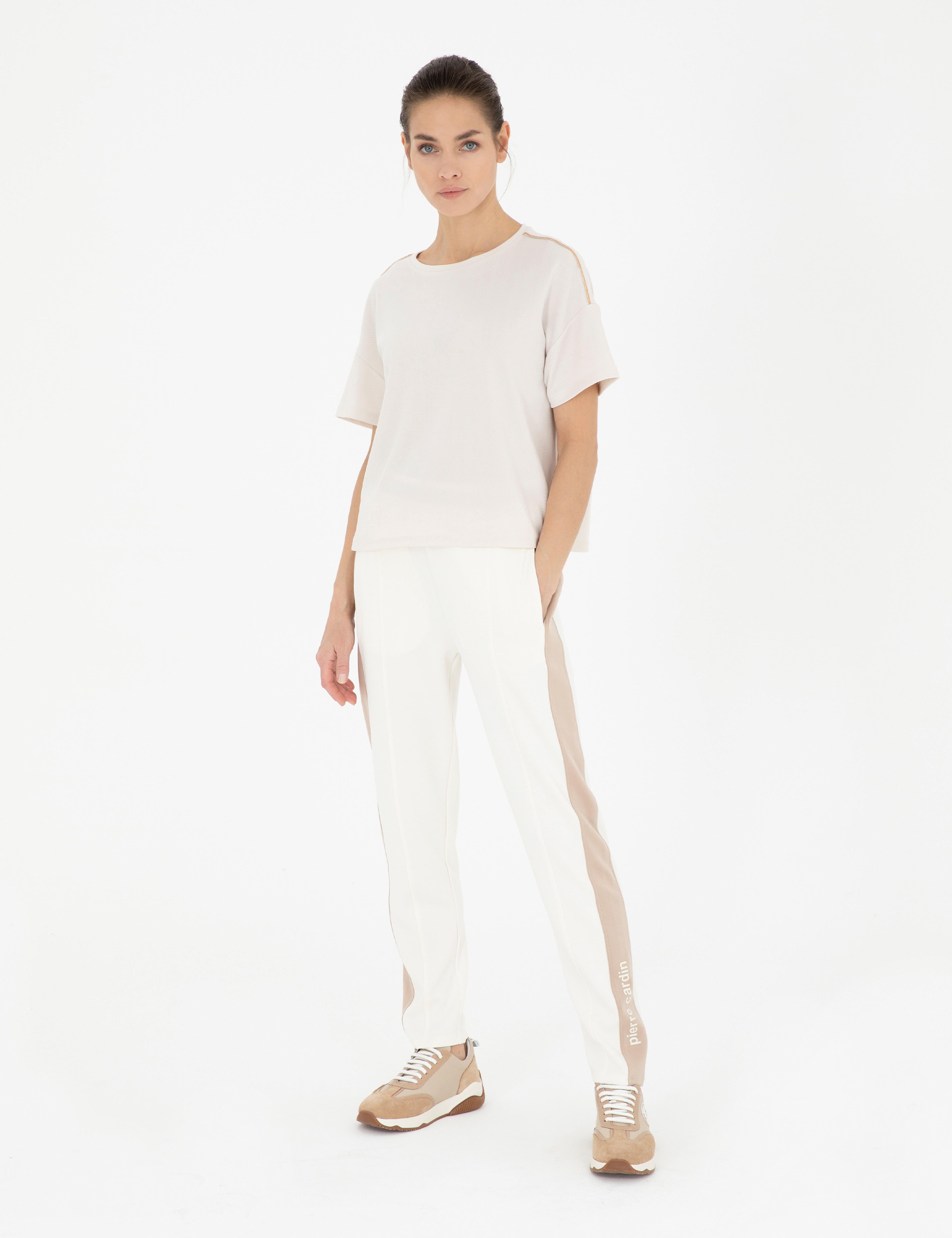 Ekru Regular Fit Eşofman Altı - Image 1