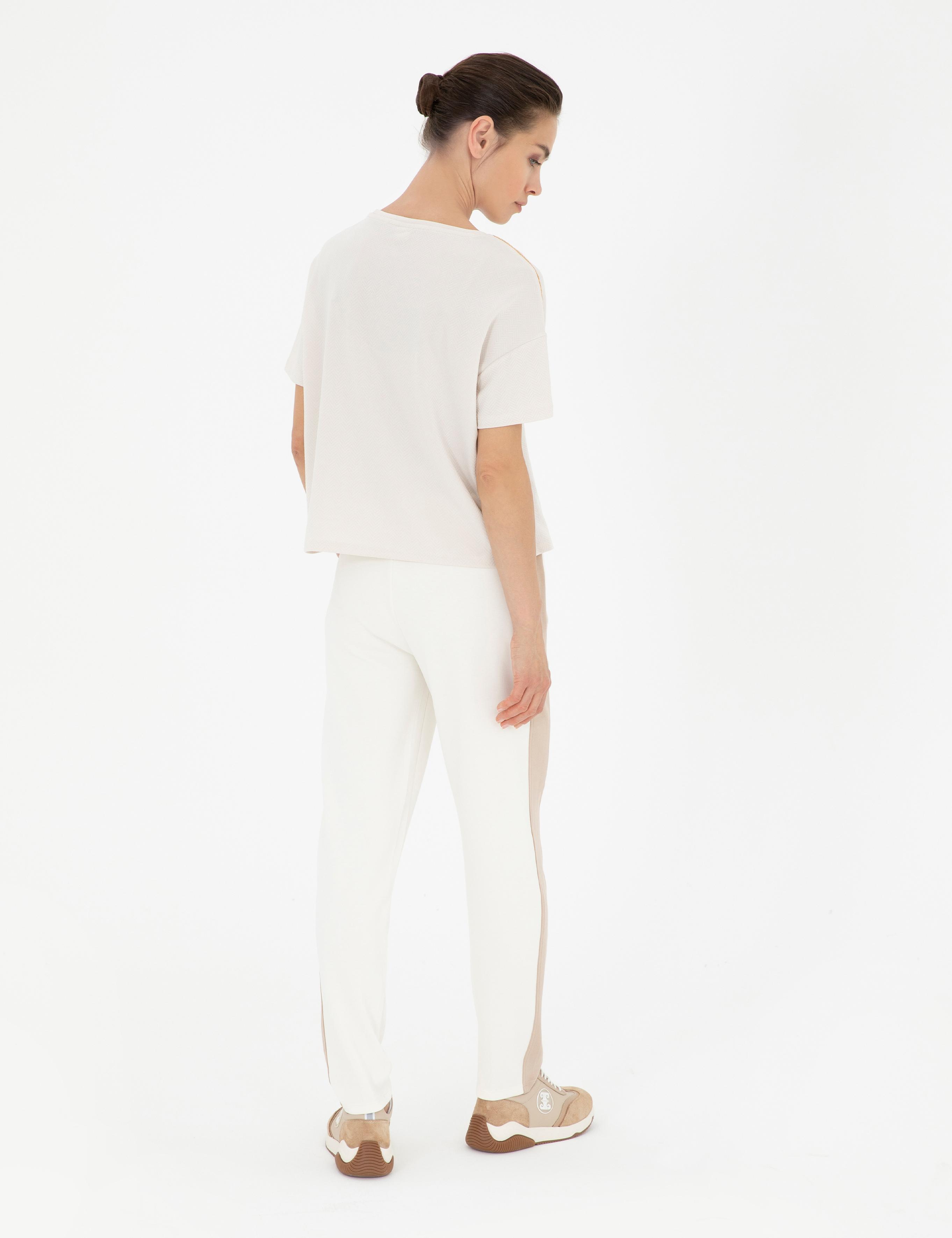 Ekru Regular Fit Eşofman Altı