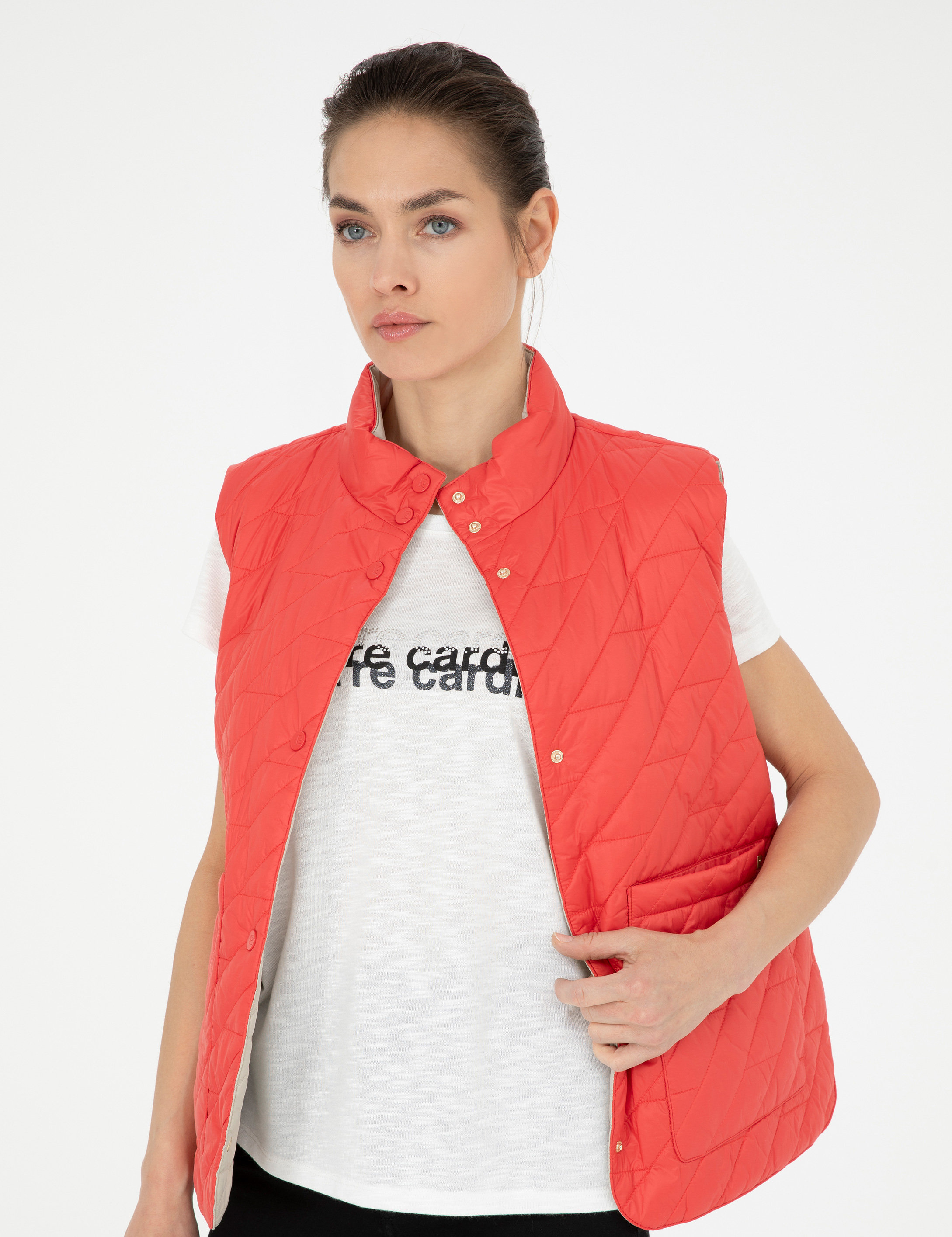 Nar Çiçeği Regular Fit Yelek - Image 3
