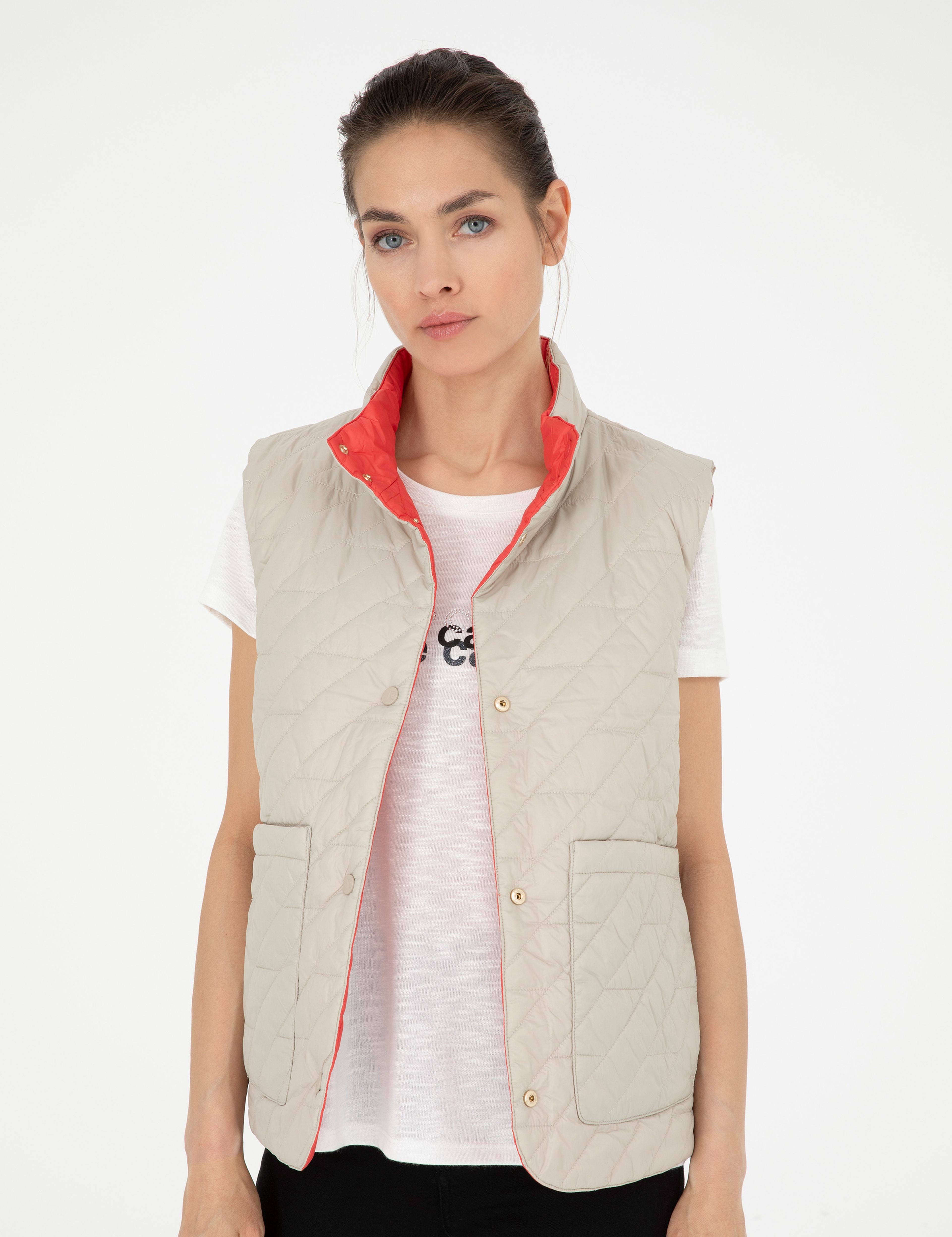 Nar Çiçeği Regular Fit Yelek - Image 4