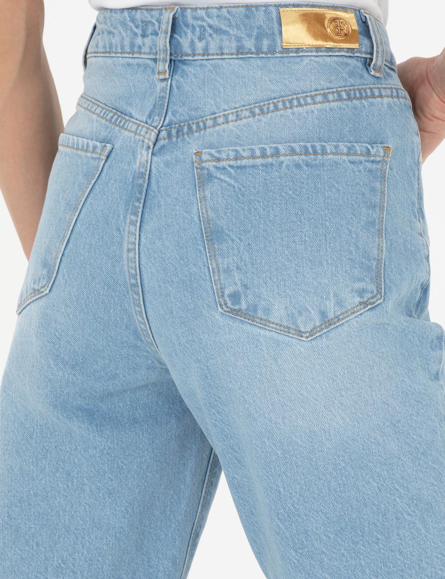 Açık Mavi Straight Fit Jean Pantolon