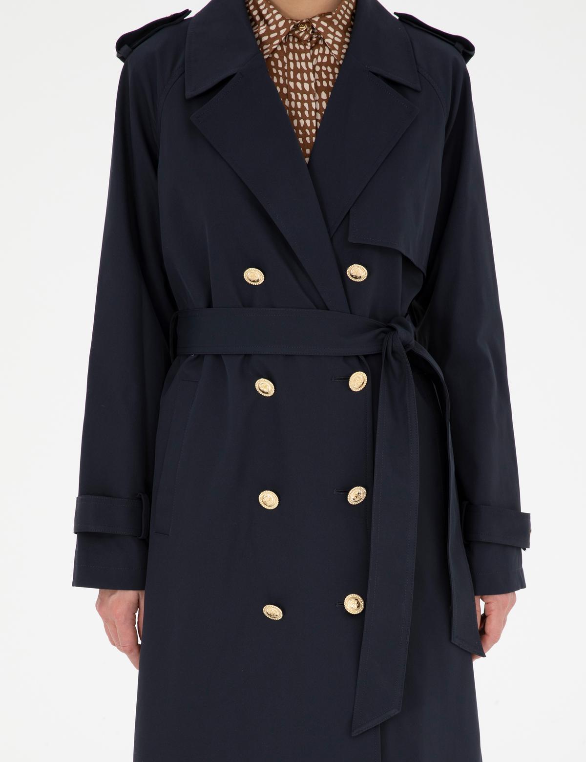 Lacivert Regular Fit Trençkot - 50282817013