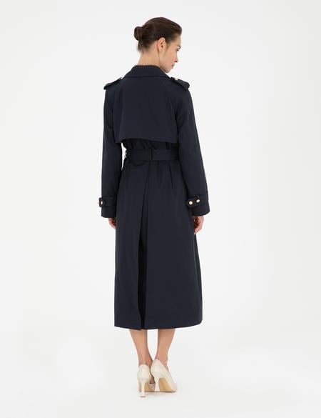 Lacivert Regular Fit Trençkot - 50282817013