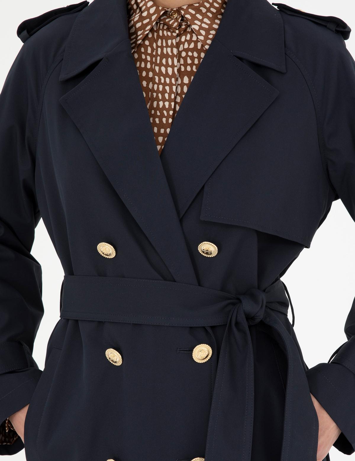 Lacivert Regular Fit Trençkot - 50282817013