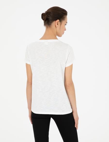 Beyaz Regular Fit Tişört - 50283451007