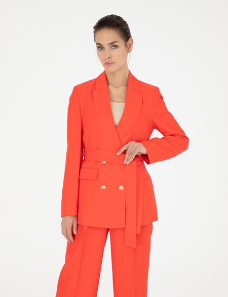 Nar Çiçeği Keten Karışımlı Regular Fit Ceket - 50282080012