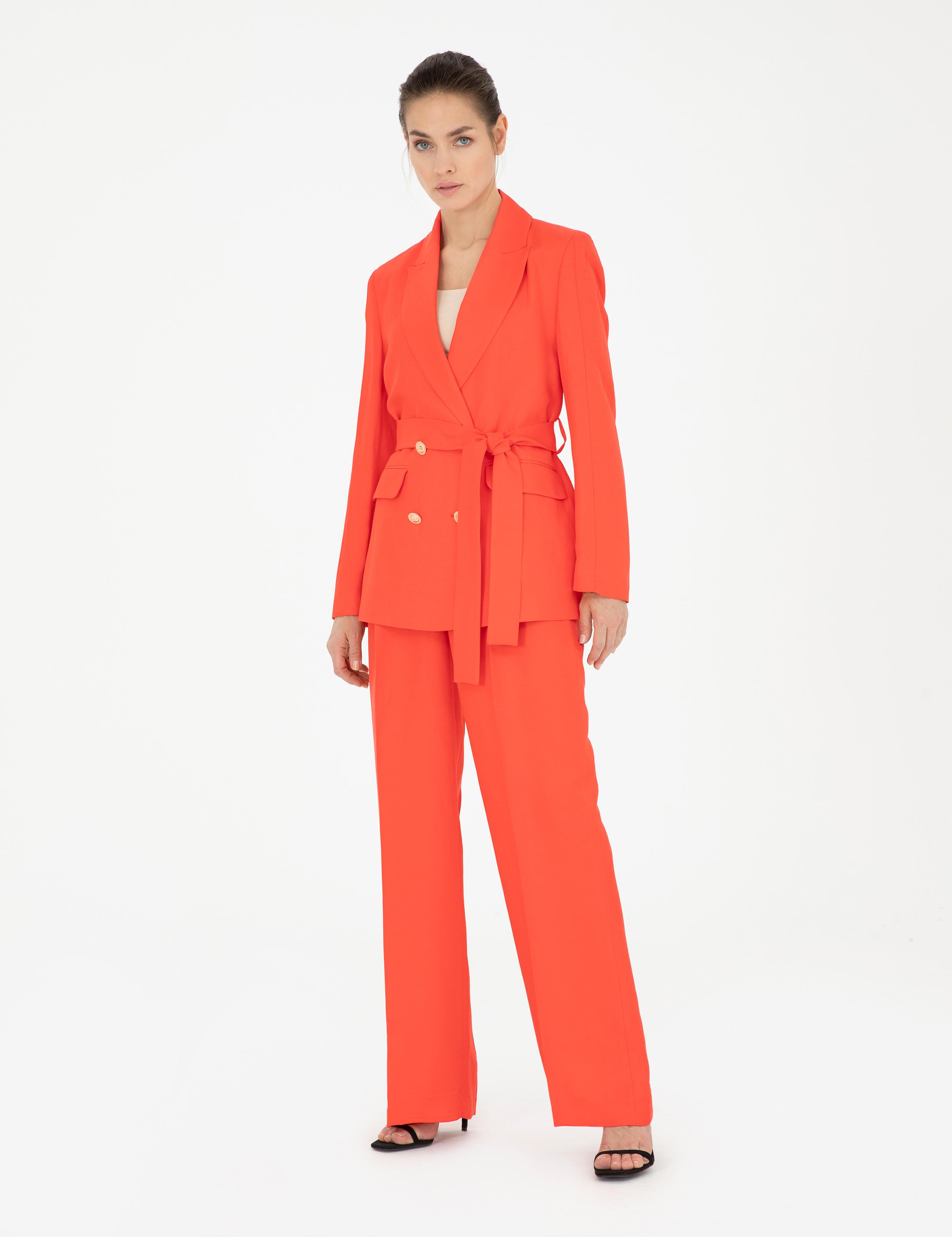 Nar Çiçeği Keten Karışımlı Regular Fit Ceket