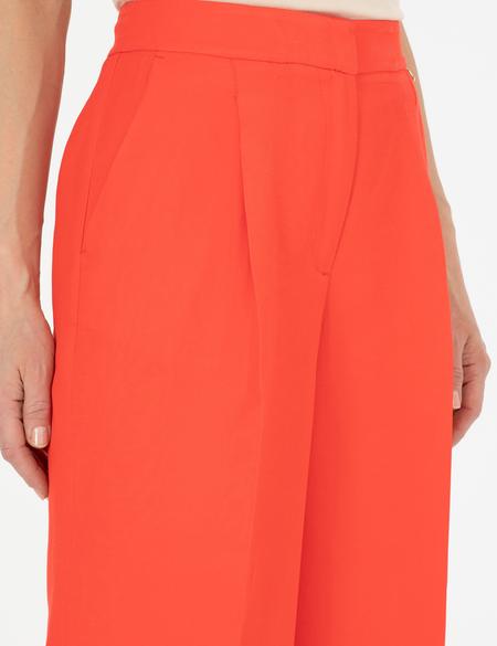 Nar Çiçeği Keten Karışımlı Kumaş Pantolon - 50282084013