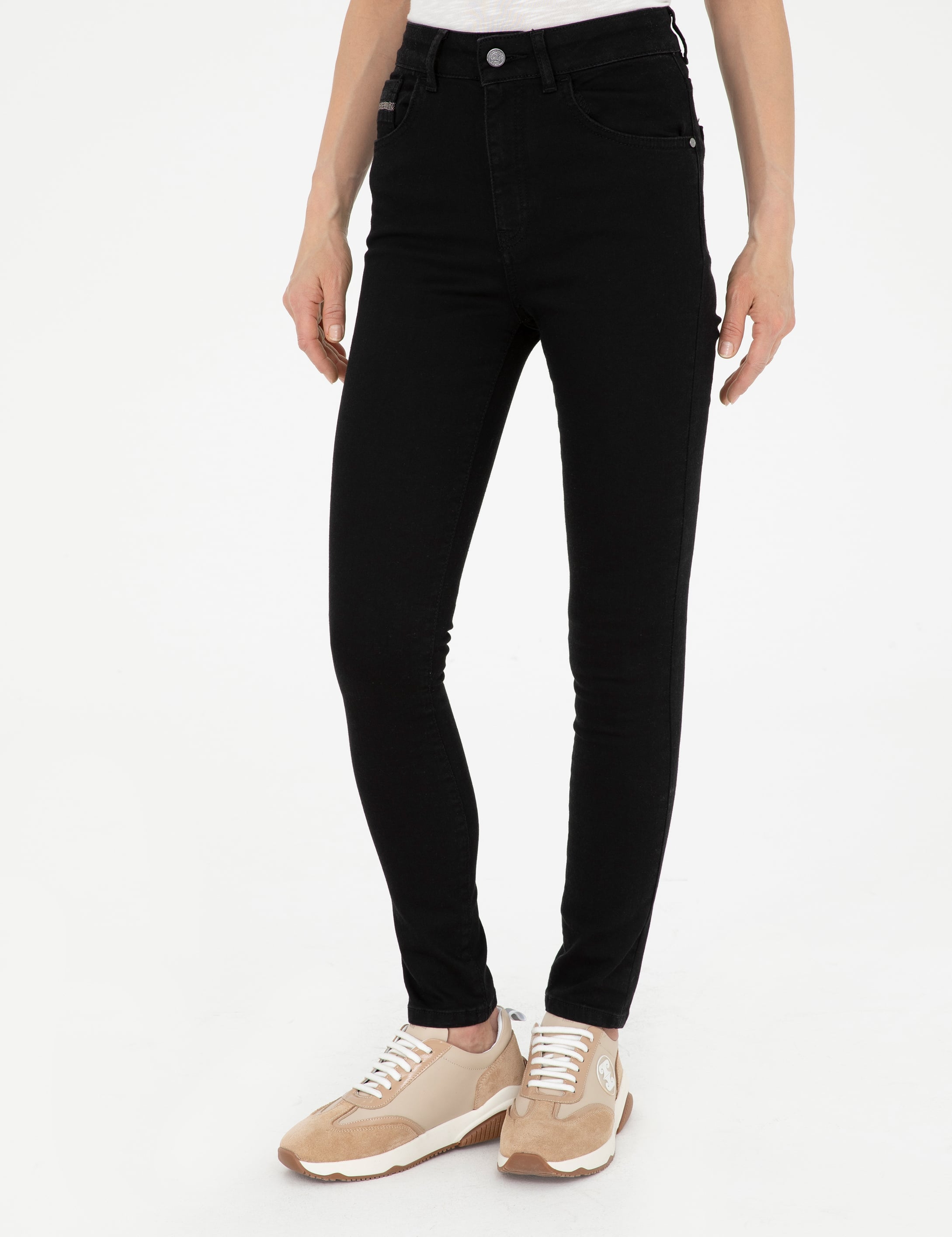 Siyah Skinny Fit Jean Pantolon - Image 2