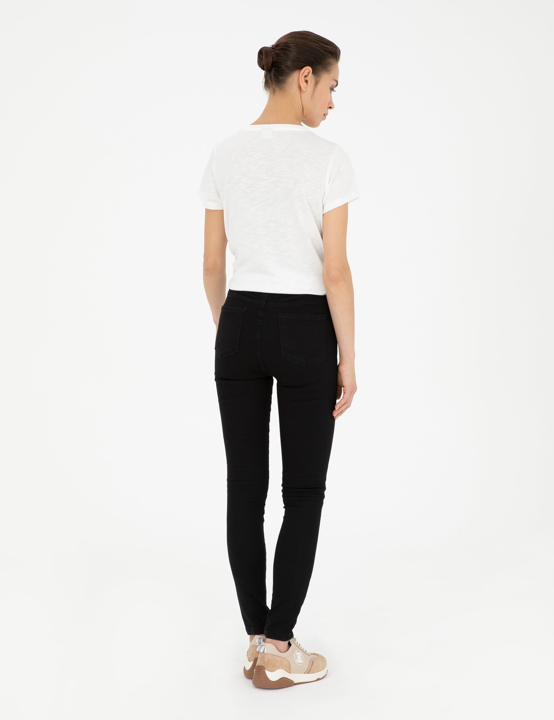 Siyah Skinny Fit Jean Pantolon - Image 4