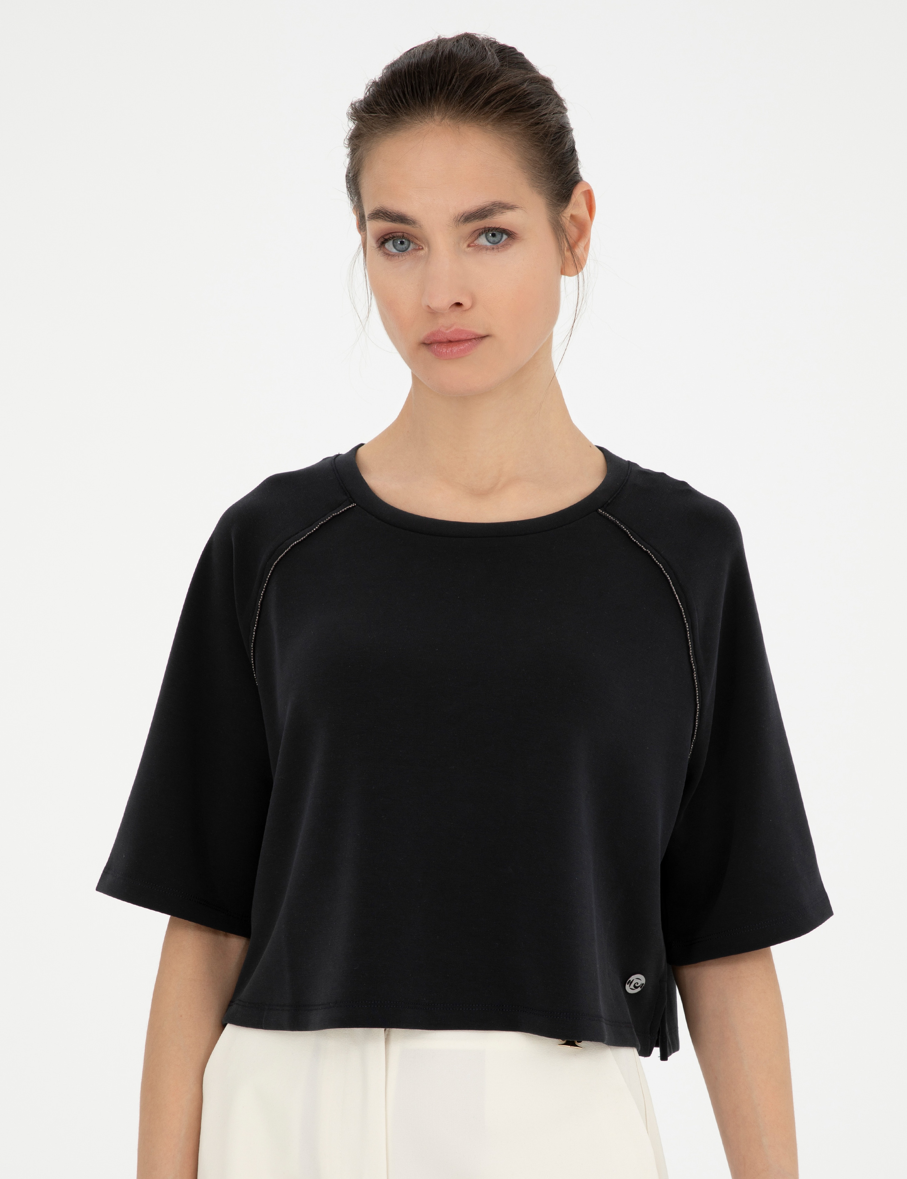 Siyah Comfort Fit Sweatshirt - Image 3