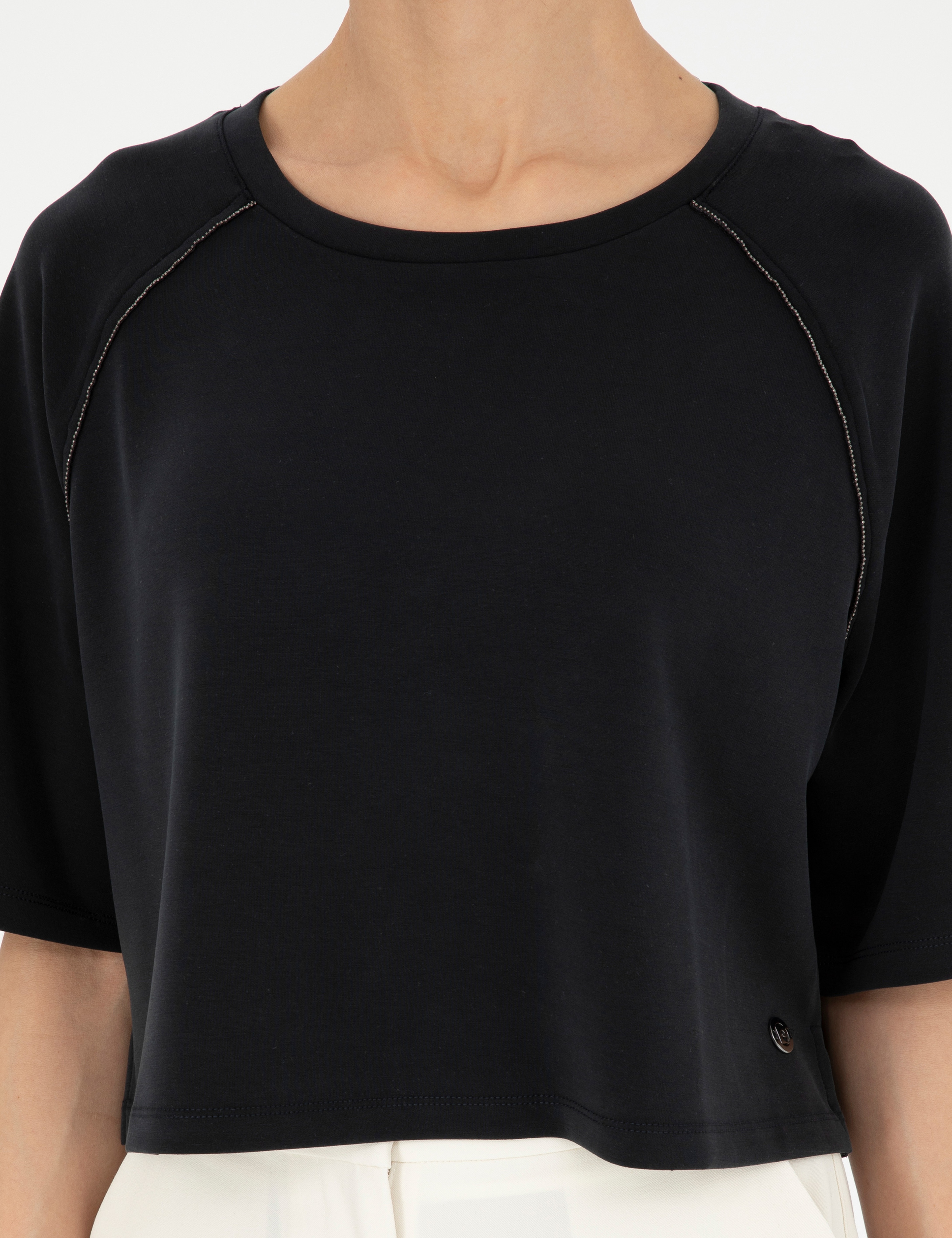 Siyah Comfort Fit Sweatshirt - Image 6