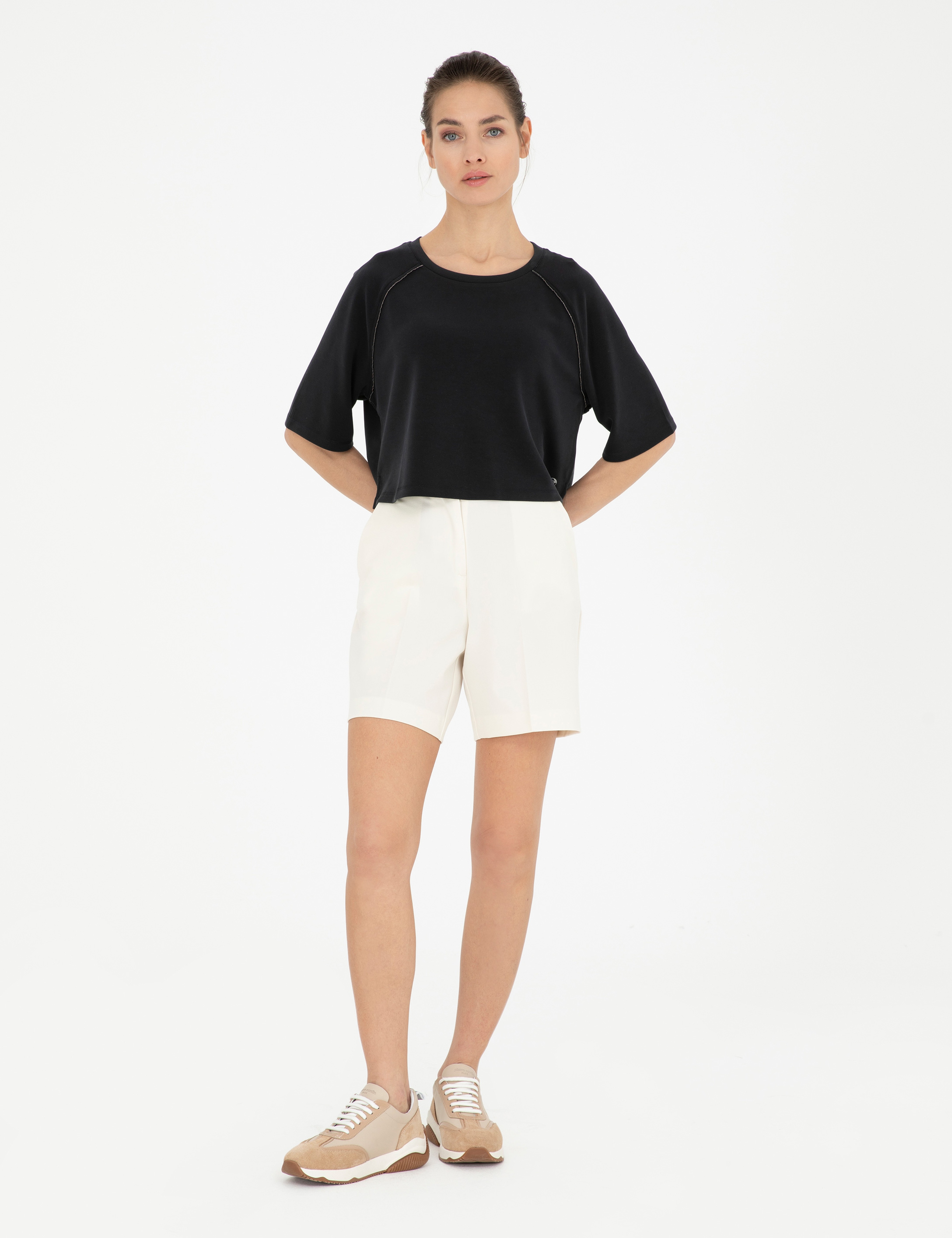 Siyah Comfort Fit Sweatshirt