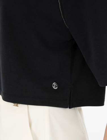 Siyah Comfort Fit Sweatshirt