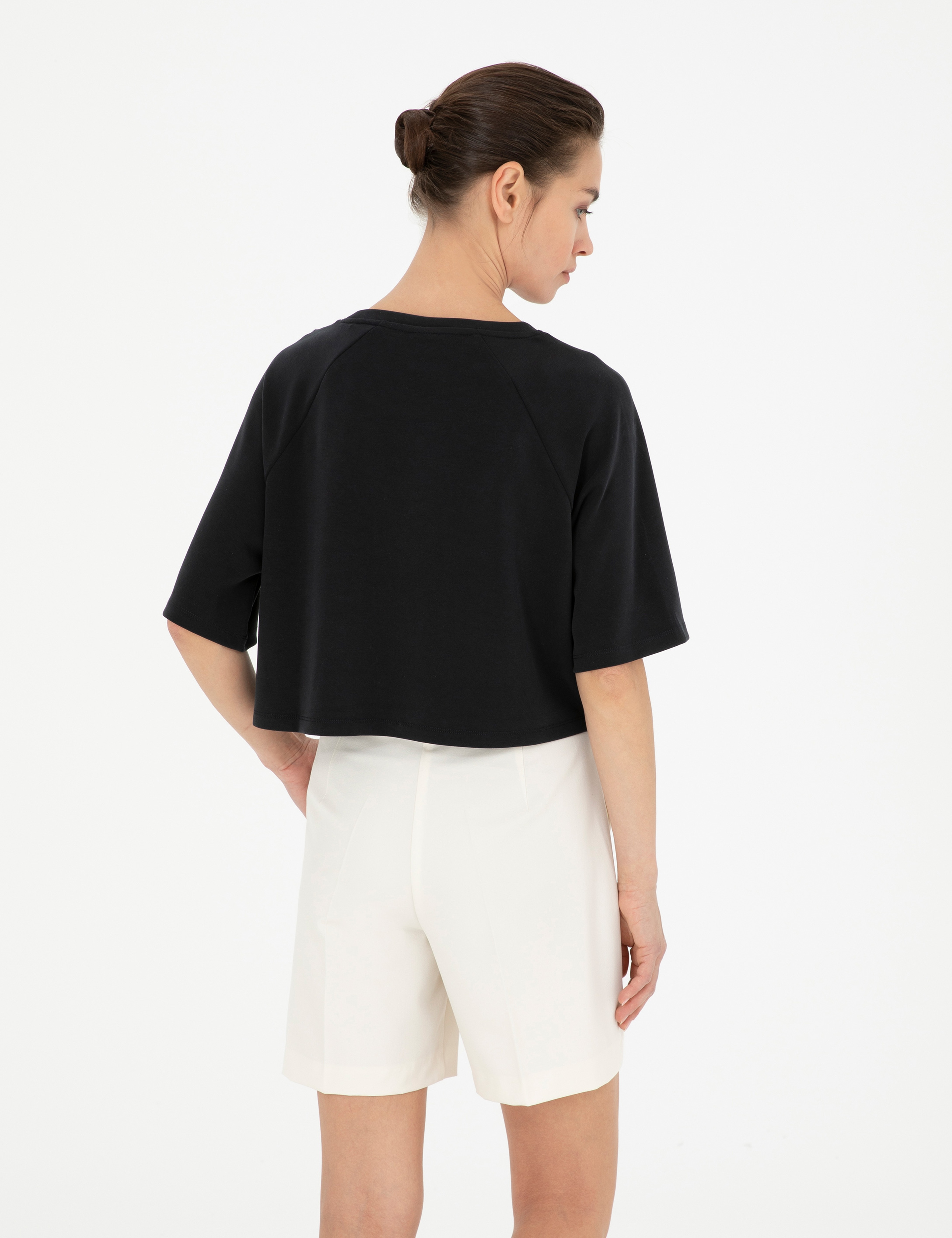 Siyah Comfort Fit Sweatshirt - Image 5
