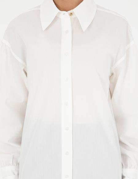 Beyaz Comfort Fit Uzun Kollu Gömlek - 50284669004