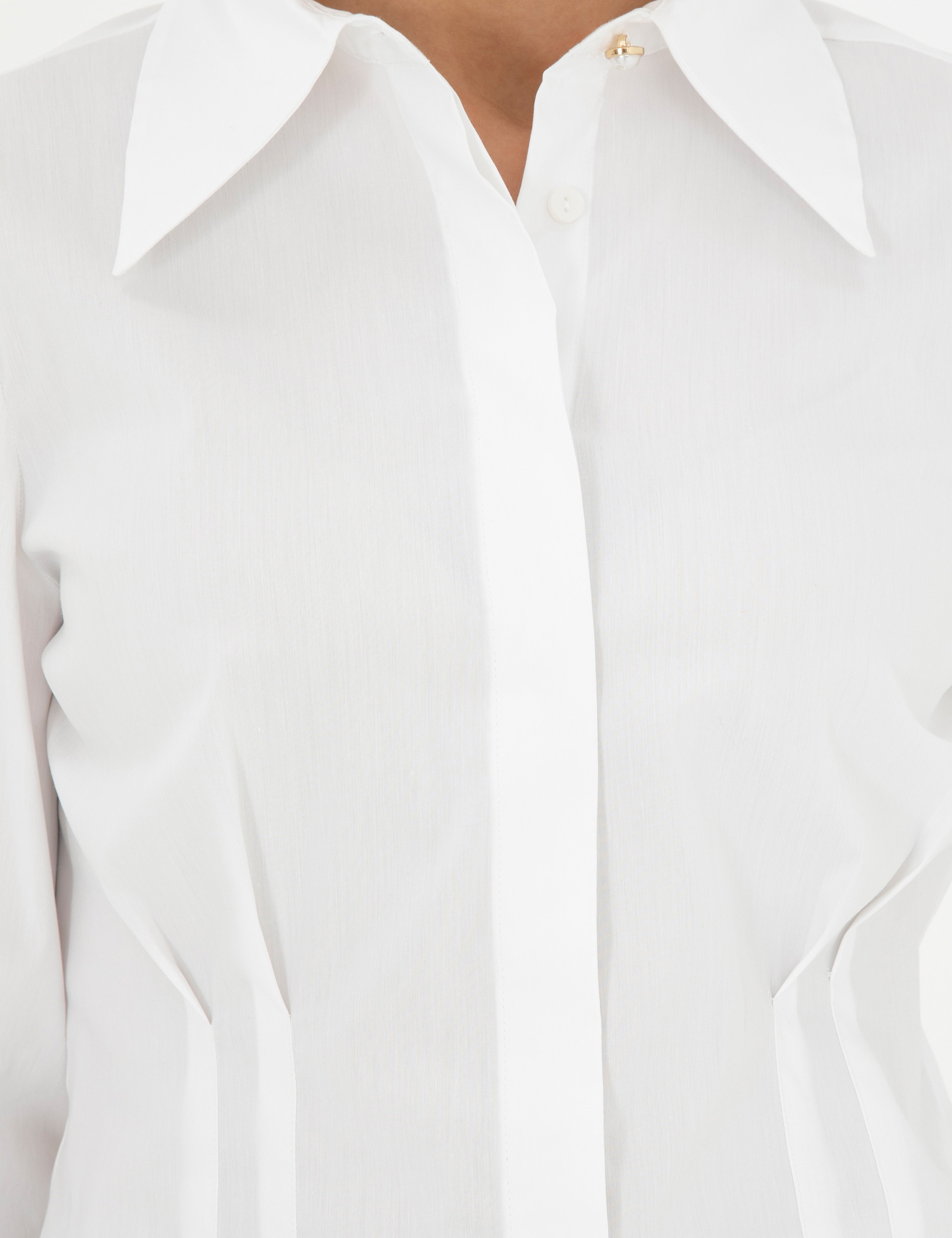 Beyaz Slim Fit Uzun Kollu Gömlek - Image 7