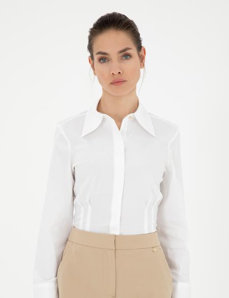 Beyaz Slim Fit Uzun Kollu Gömlek - 50284562005