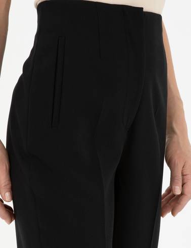 Siyah Carrot Fit Kumaş Pantolon