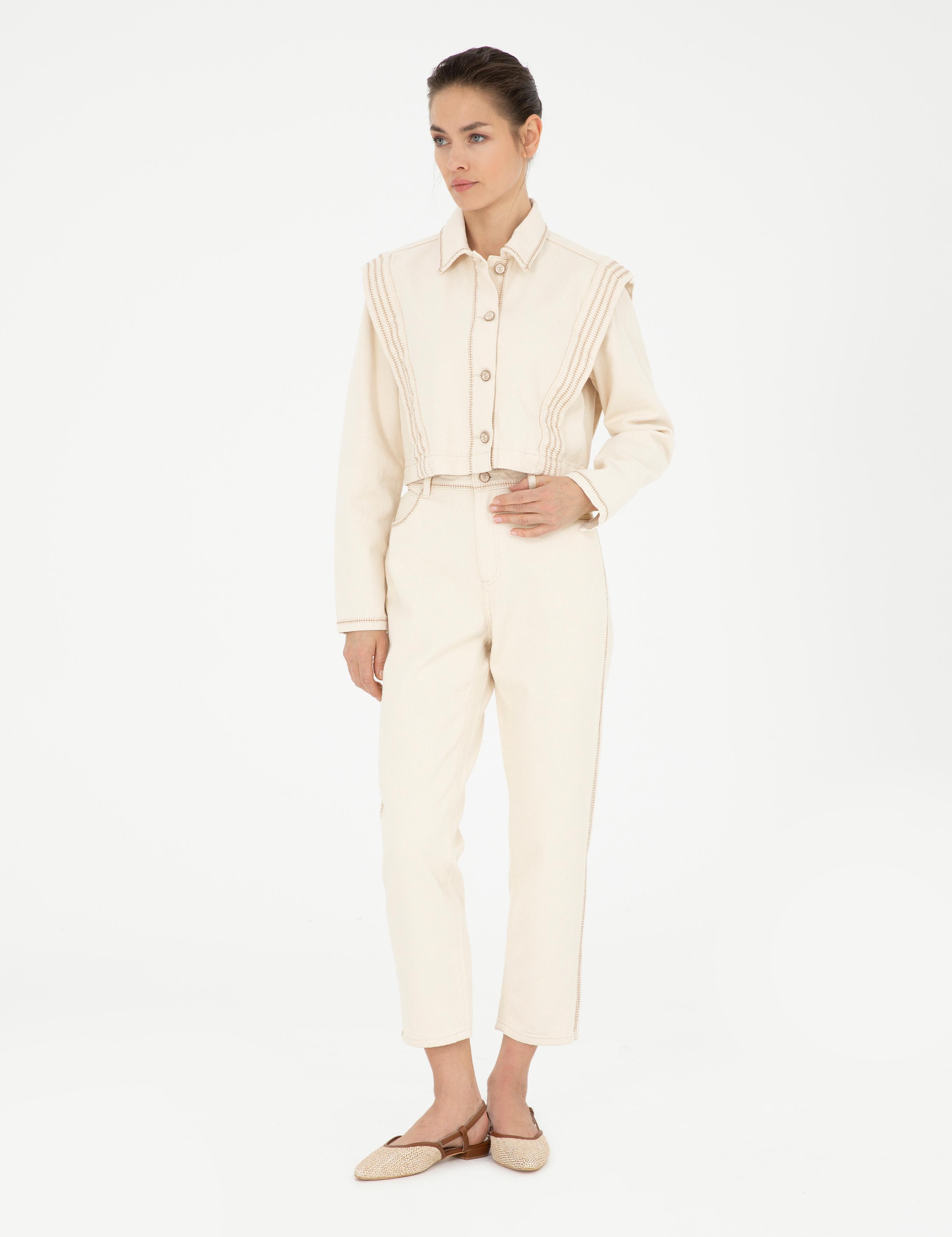 Krem Carrot Fit Spor Pantolon