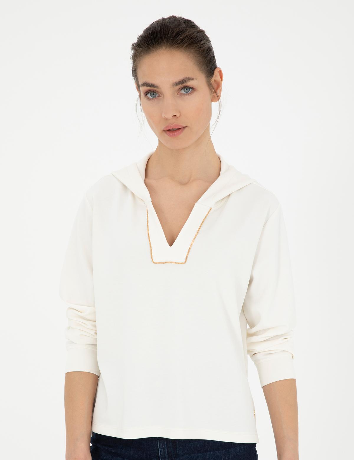 Ekru Regular Fit Sweatshirt - 50282639005