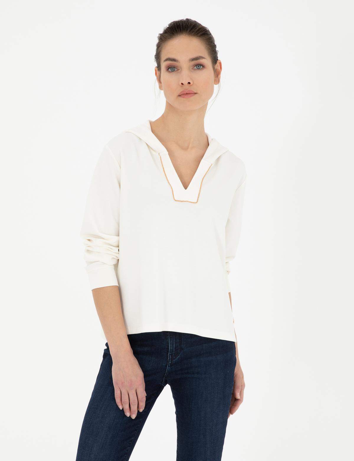 Ekru Regular Fit Sweatshirt