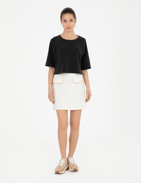 Ekru A Kesim Örme Etek - 50282652014