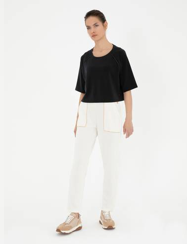 Ekru Regular Fit Eşofman Altı