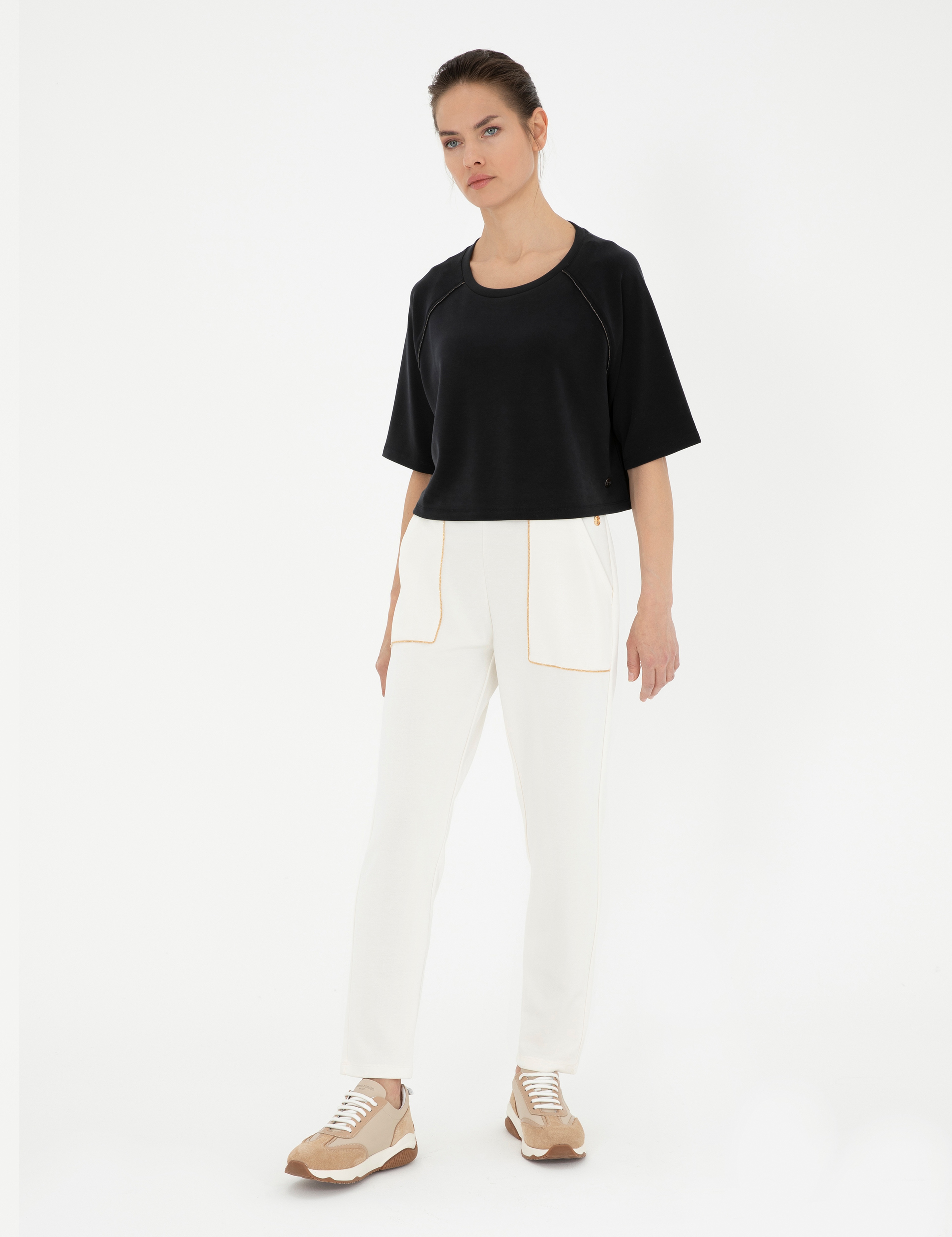Ekru Regular Fit Eşofman Altı - Image 3