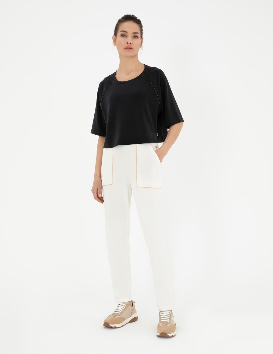 Ekru Regular Fit Eşofman Altı