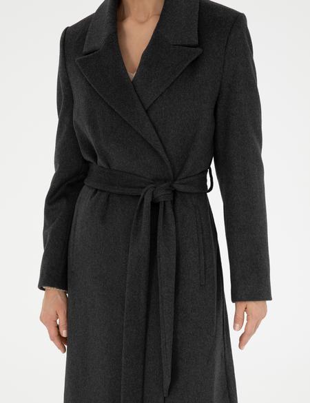 Koyu Antrasit Kaşe Kaban - 50272213069