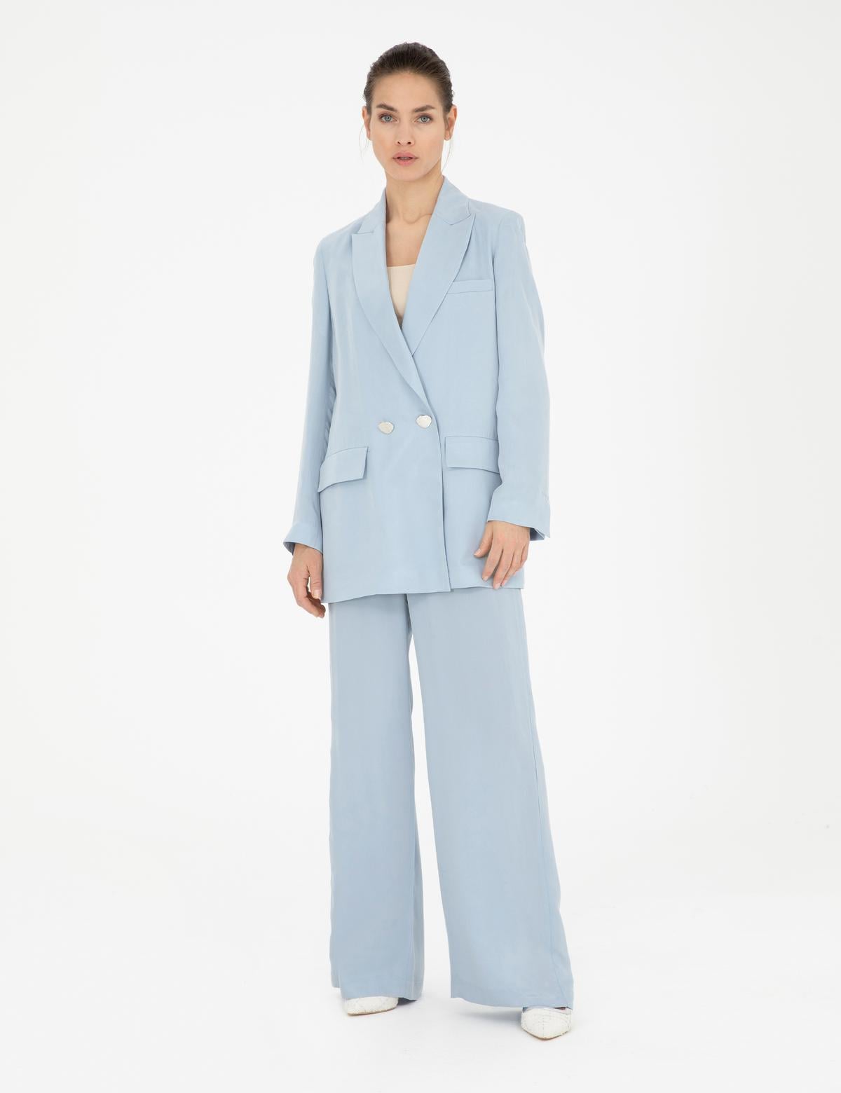 Mavi Kupro Kumaş Pantolon