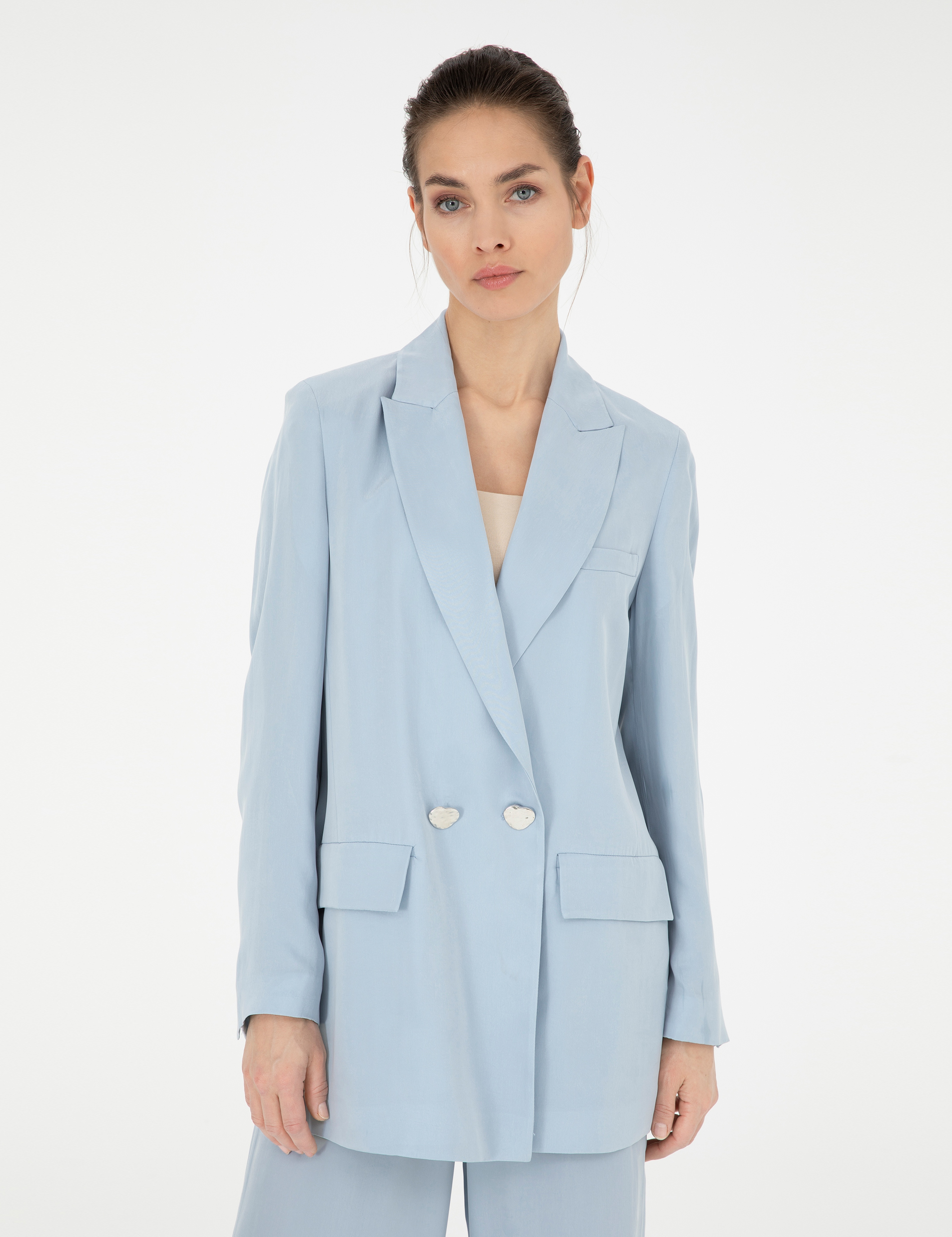 Mavi Kupro Oversize Ceket - Image 3