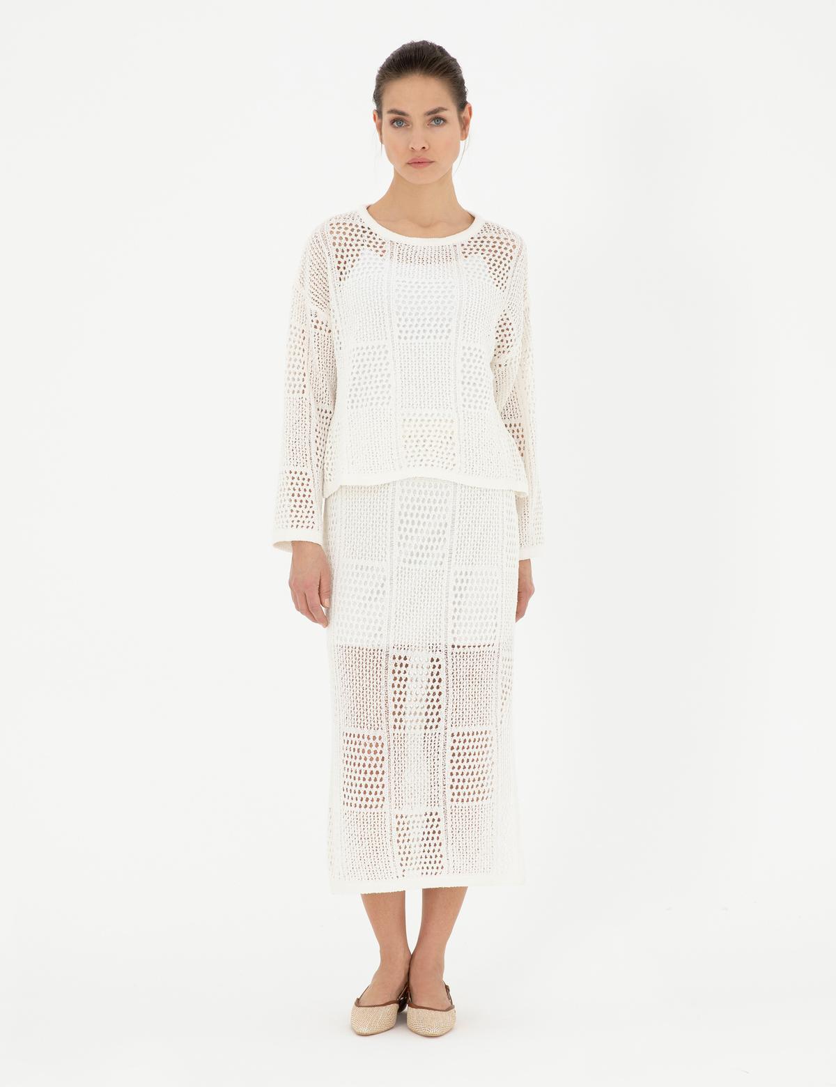 Ekru Comfort Fit Kazak - 50284230007