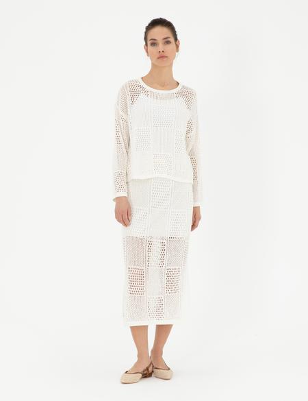 Ekru Kalem Fit Triko Etek - 50284518014