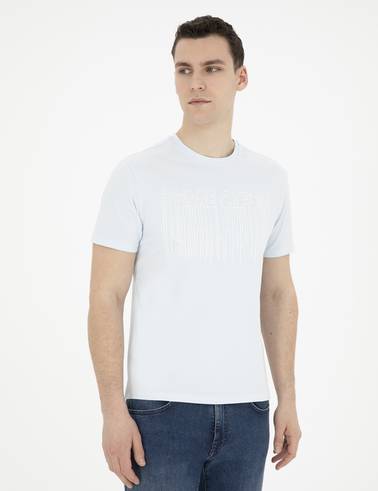 Açık Mavi Slim Fit Tişört