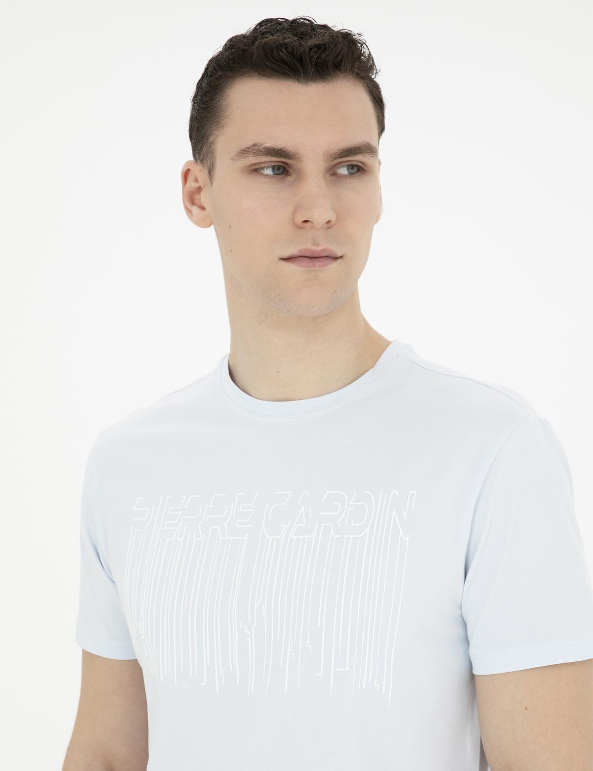 Açık Mavi Slim Fit Tişört - 50282064043