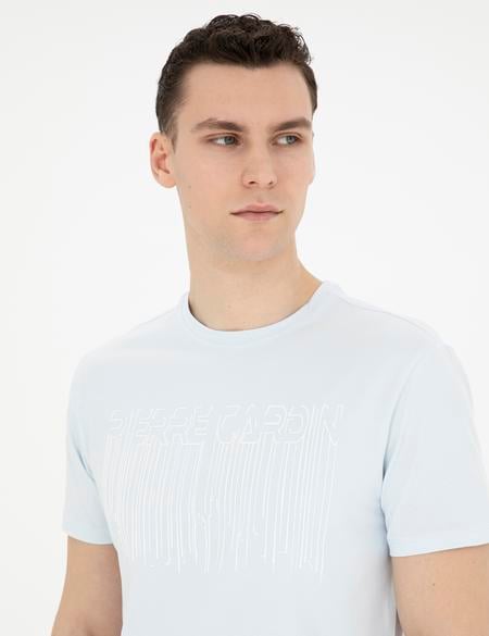 Açık Mavi Slim Fit Tişört - 50282064043