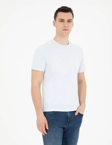 Açık Mavi Slim Fit Tişört