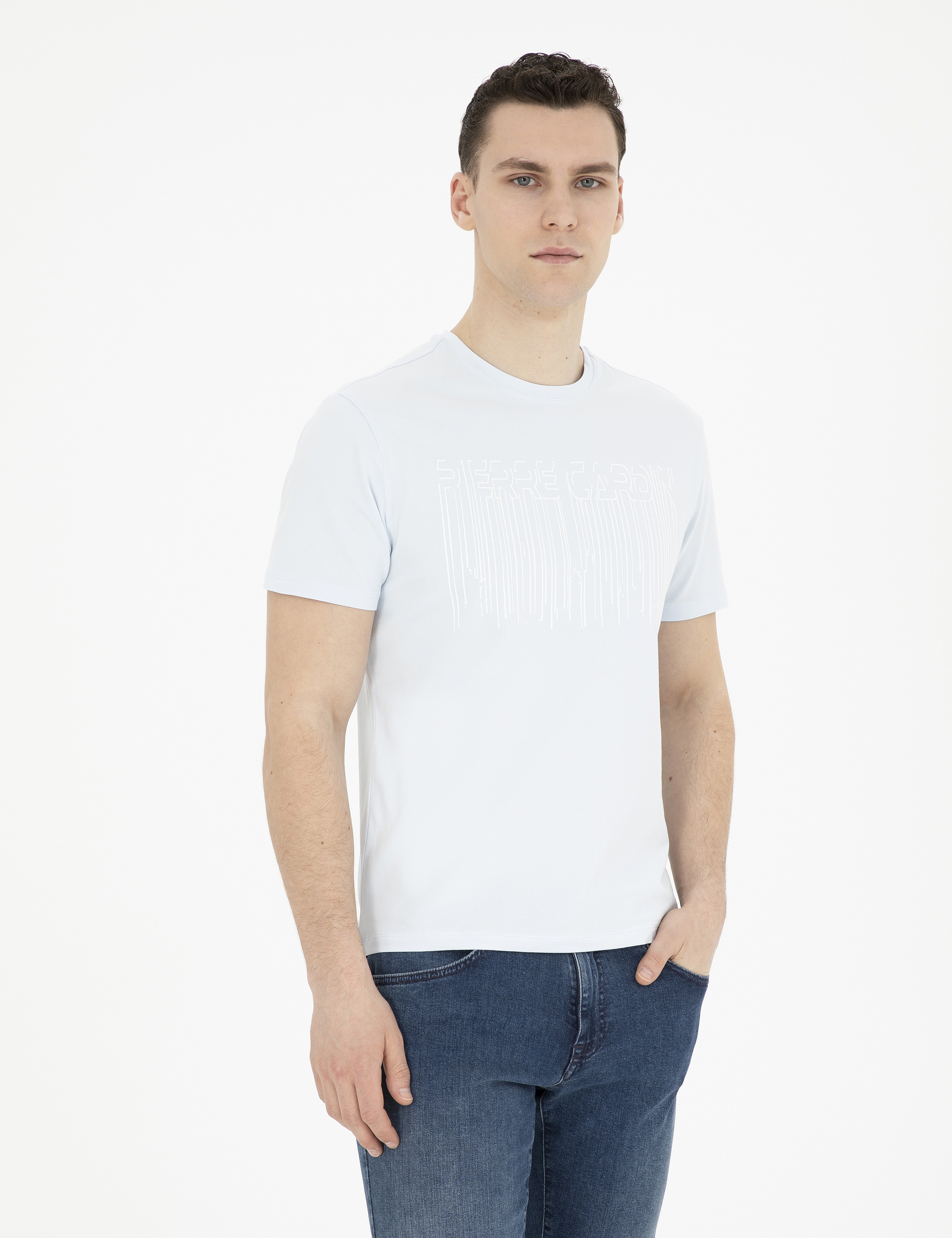 Açık Mavi Slim Fit Tişört - Image 1