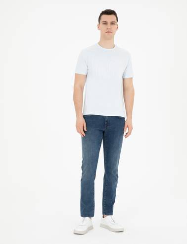 Açık Mavi Slim Fit Tişört