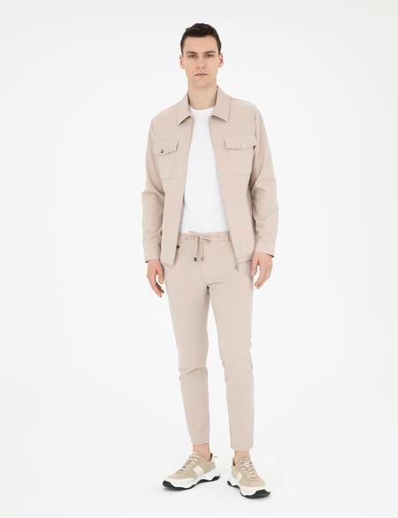 Bej Klasik Jogger Pantolon - 50287780090