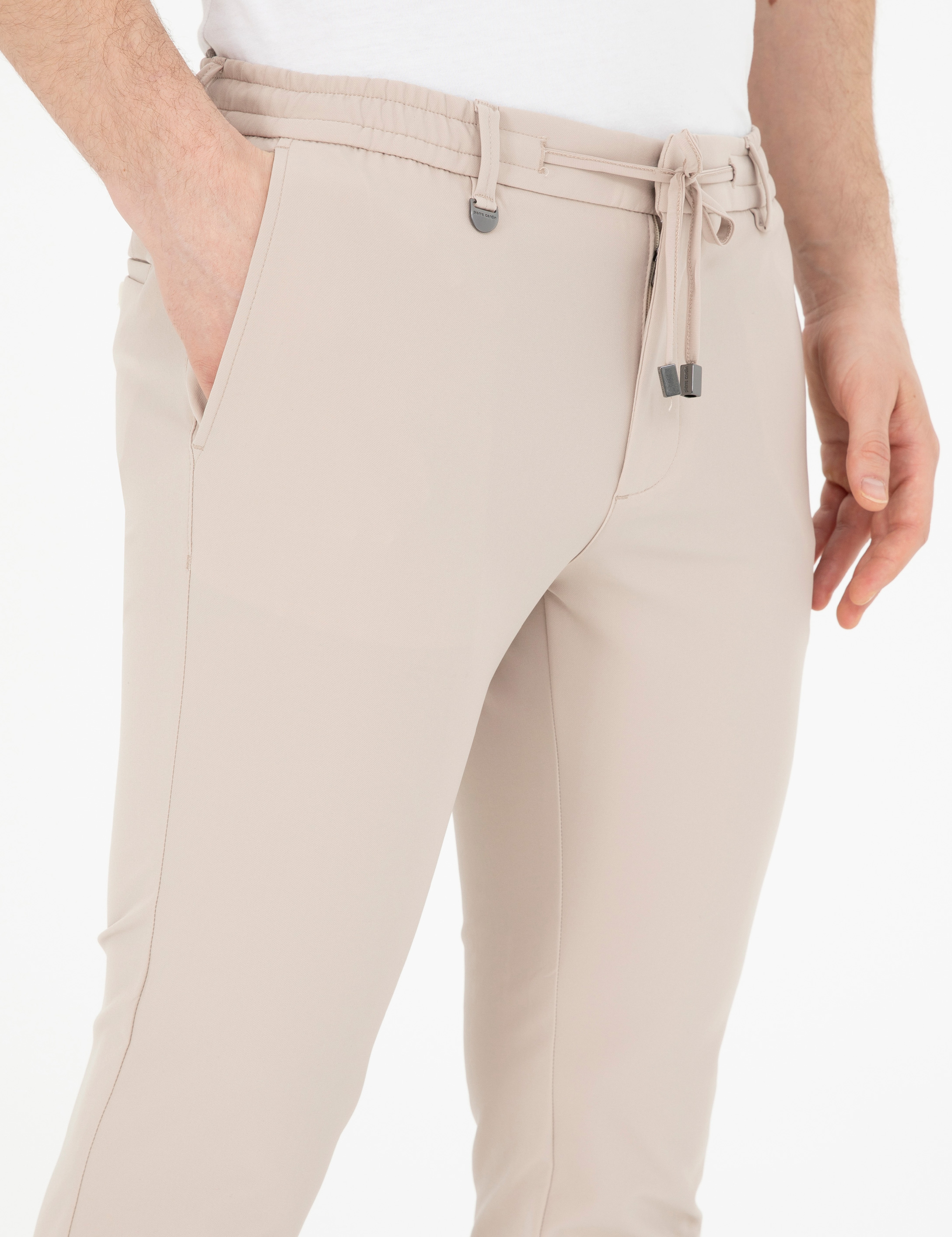 Bej Klasik Jogger Pantolon - Image 5