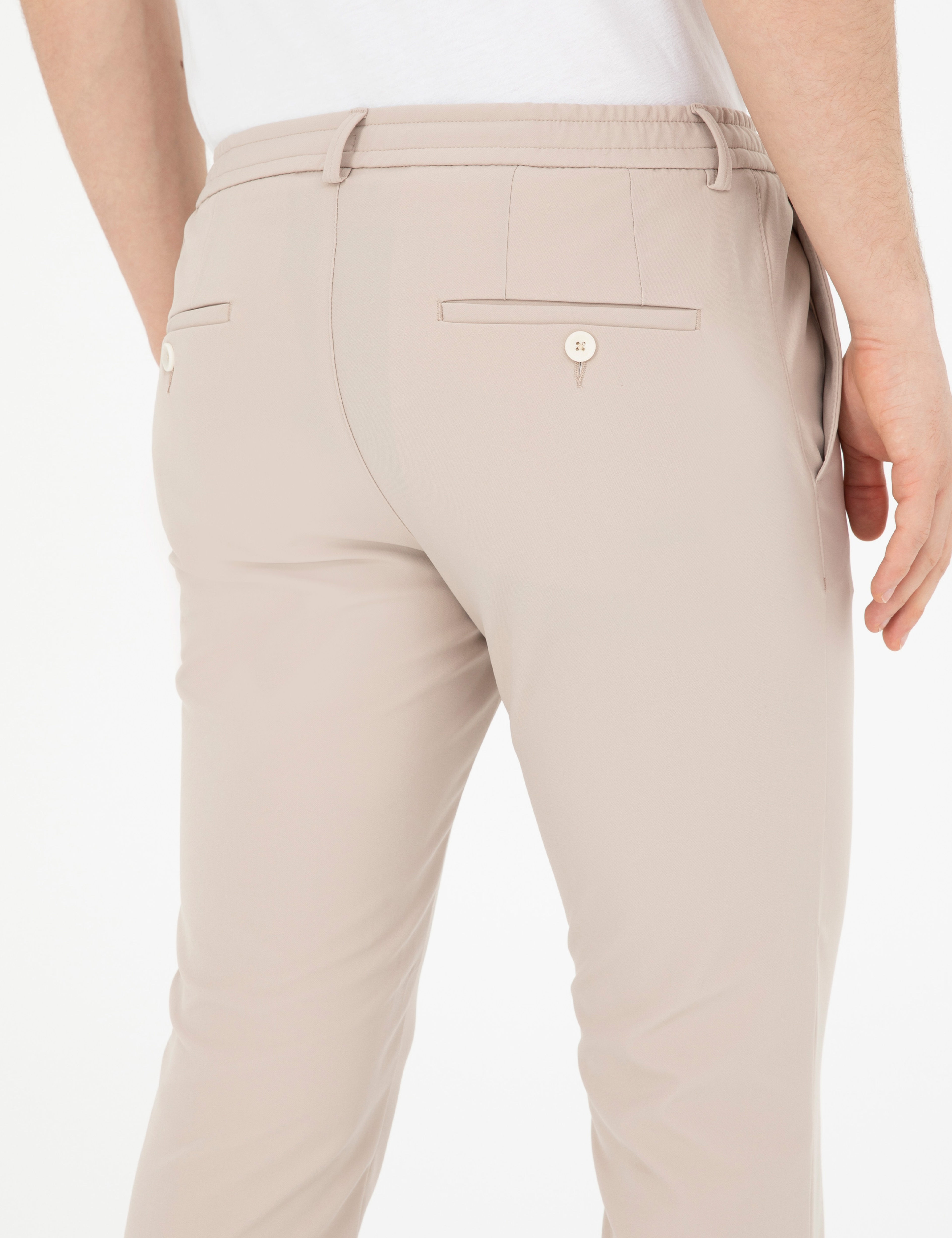 Bej Klasik Jogger Pantolon - Image 7