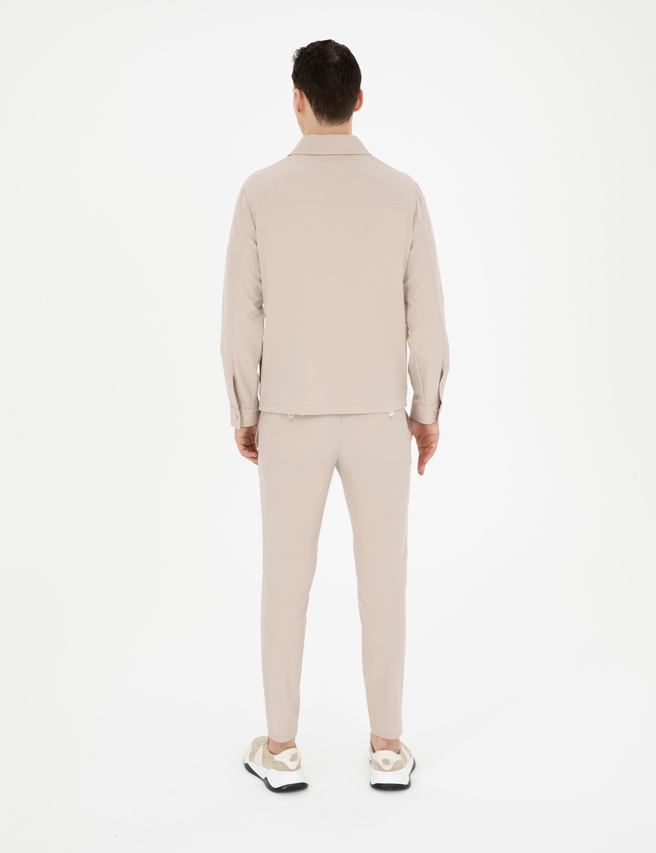 Bej Klasik Jogger Pantolon