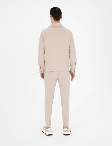 Bej Klasik Jogger Pantolon